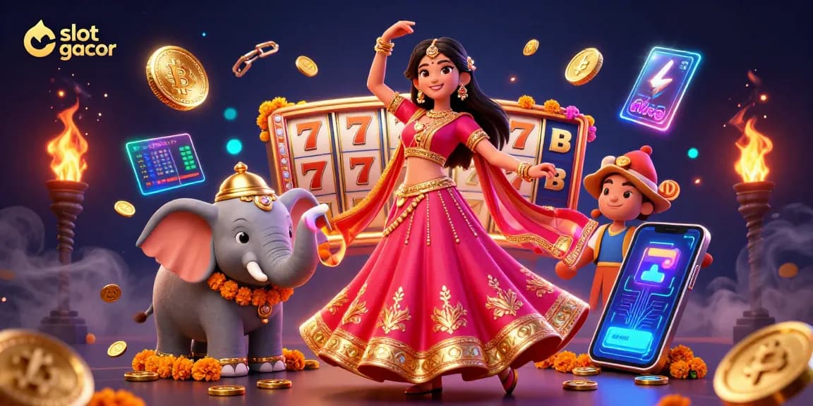 Spin to win with slot gacor's vibrant scene showcasing thrilling slot reels and magical ambiance.