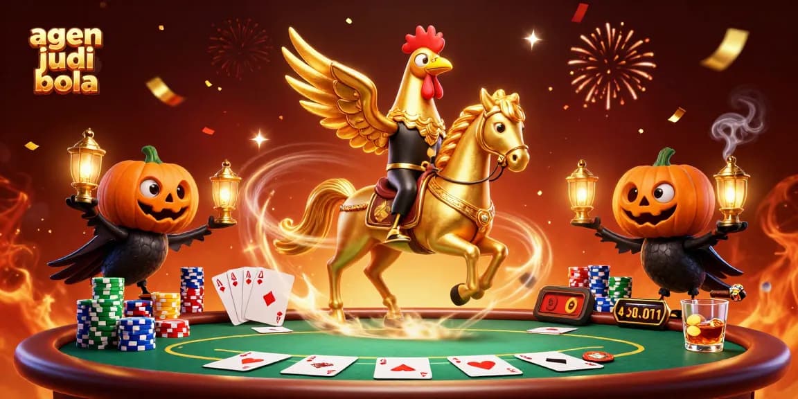 Experience the thrill of agen judi bola in a vibrant casino atmosphere with dynamic characters and rich details.