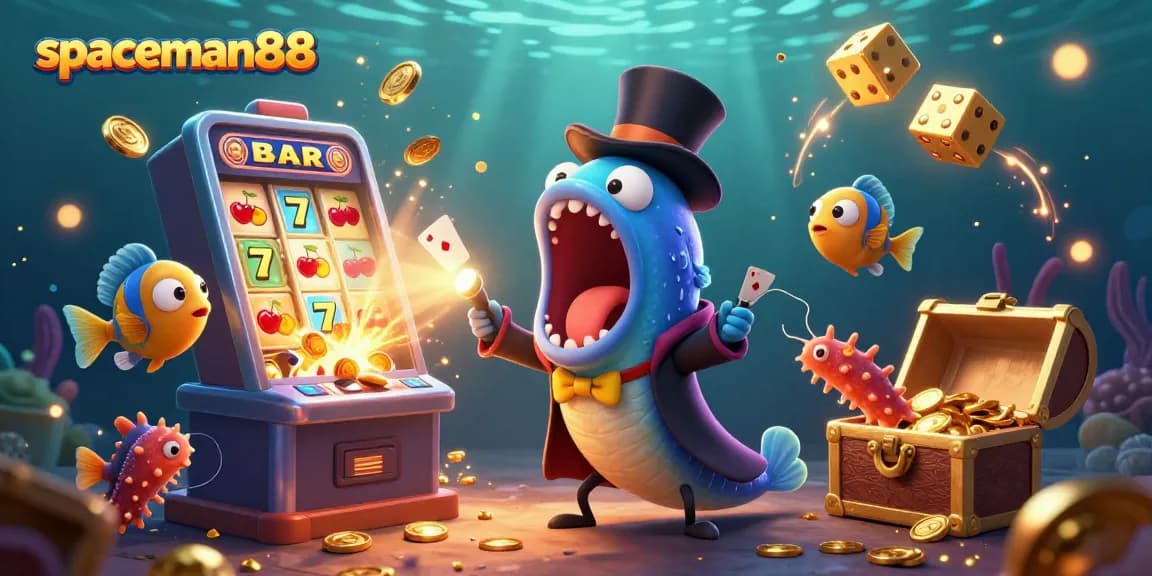 Engage in thrilling gameplay action at spaceman88, showcasing an underwater magic casino scene.