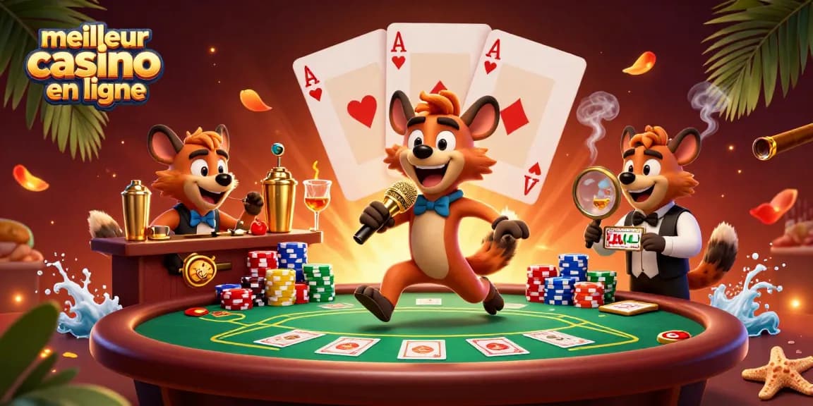 Meilleur casino en ligne : hyènes animées jouant avec énergie et aventure.