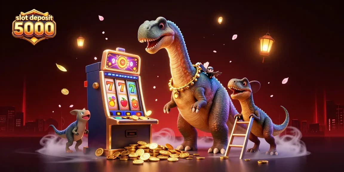 Slot deposit 5000 dengan brontosaurus dan raptor, merangkai kemenangan di mesin slot.