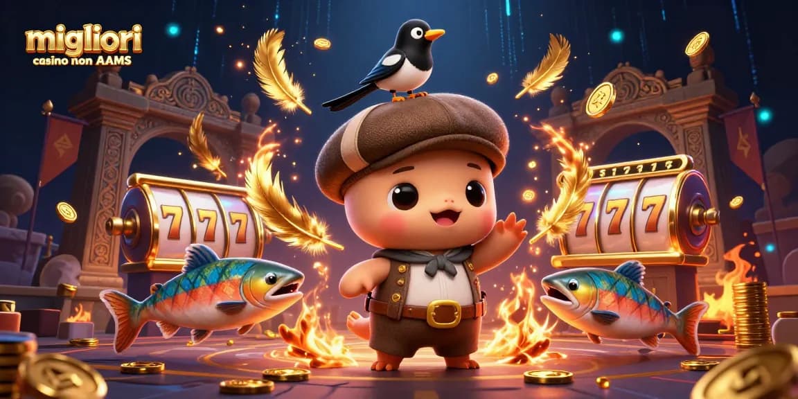 Migliori casino non AAMS che mostrano personaggi divertenti con rulli delle slot e elementi vivaci che migliorano l'esperienza di gioco online