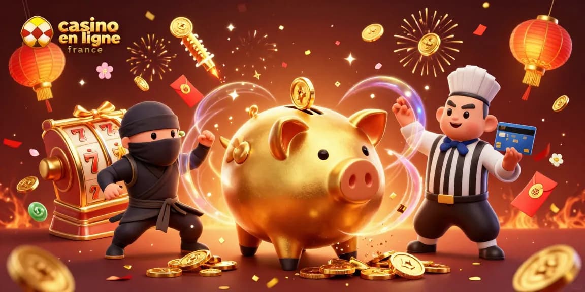 Jouez à casino en ligne France avec un personnage amusant sur les rouleaux de machines à sous.