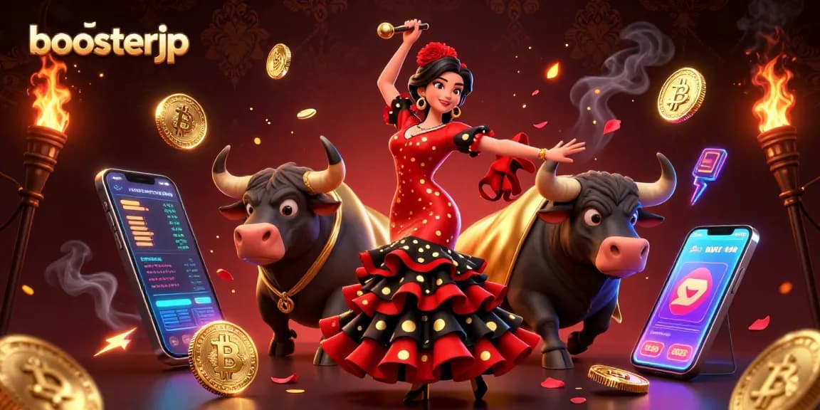Engage in thrilling gameplay with boosterjp through vibrant 3D illustrations of casino elements.