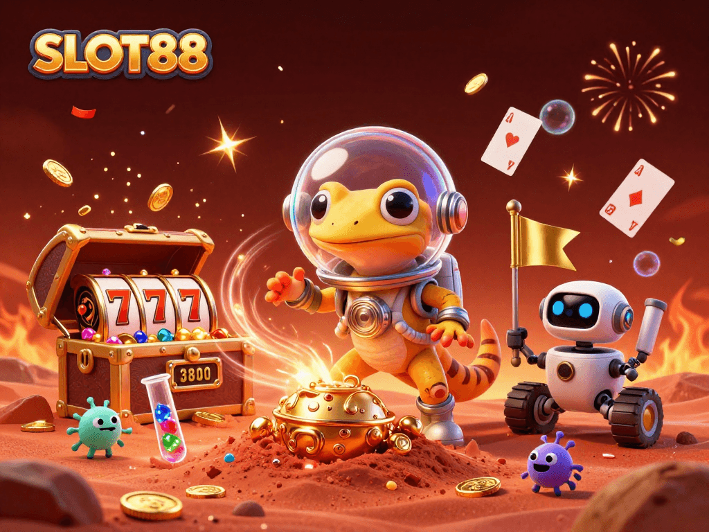 SLOT88 menang di kasino dengan jackpot maksimal dan simbol keberuntungan lainnya.
