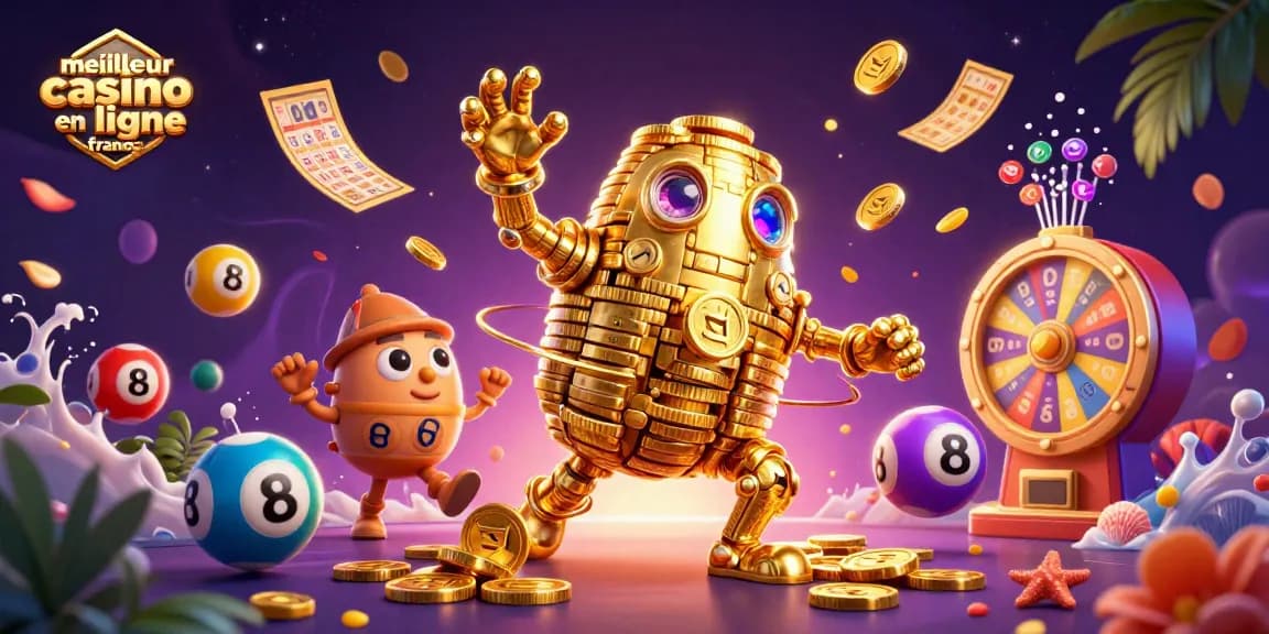 Venez découvrir le meilleur casino en ligne France avec des symboles de machines à sous et des caractères fantastiques.