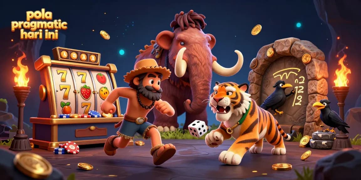 Engage with pola pragmatic hari ini in this dynamic 3D casino scene featuring fun slot gaming action.