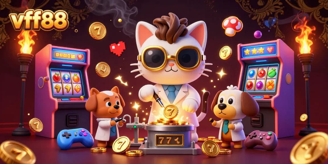 Experience thrilling gameplay with vff88 at the casino, featuring vibrant characters and gold elements.