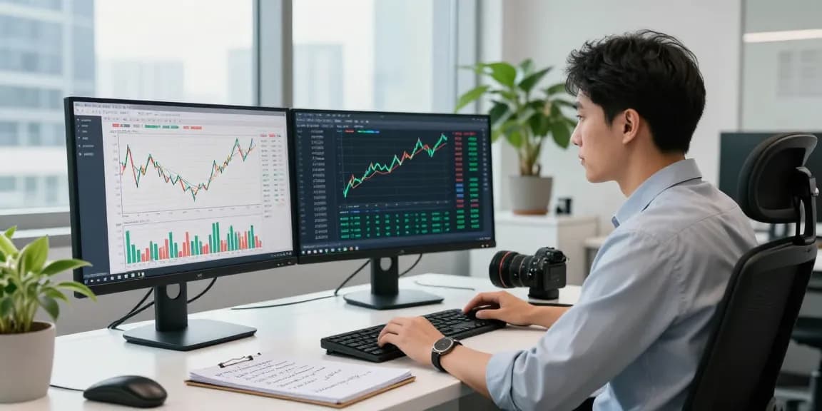 Expert analysis in a modern office demonstrating how to recover lost crypto through data visualization and strategic planning.