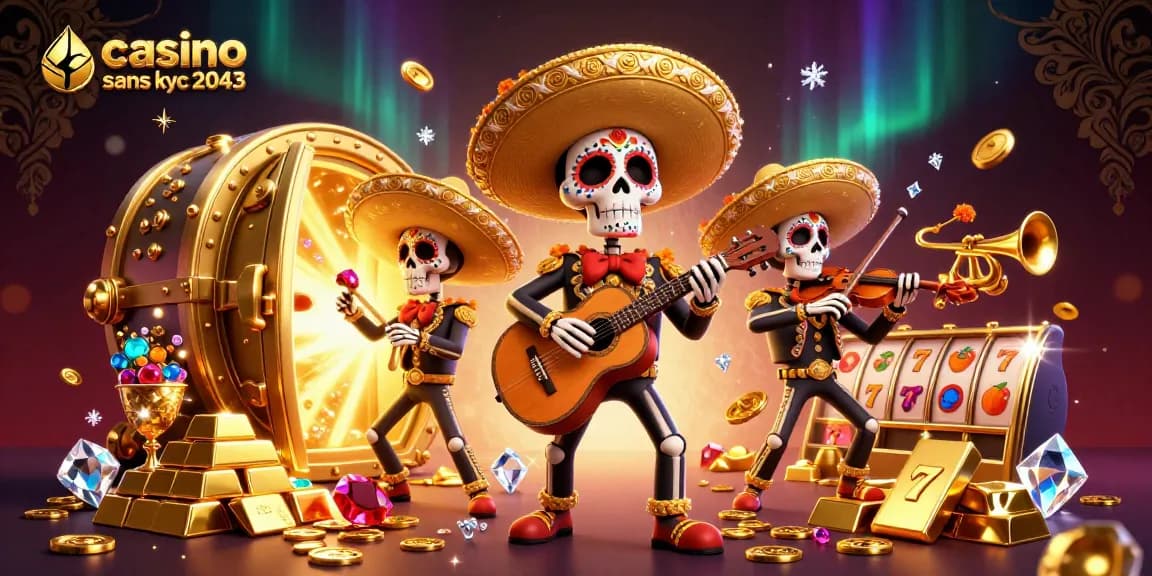 Actionnez vos gains au casino sans kyc 2043 avec cette illustration vibrante de jeux de casino.