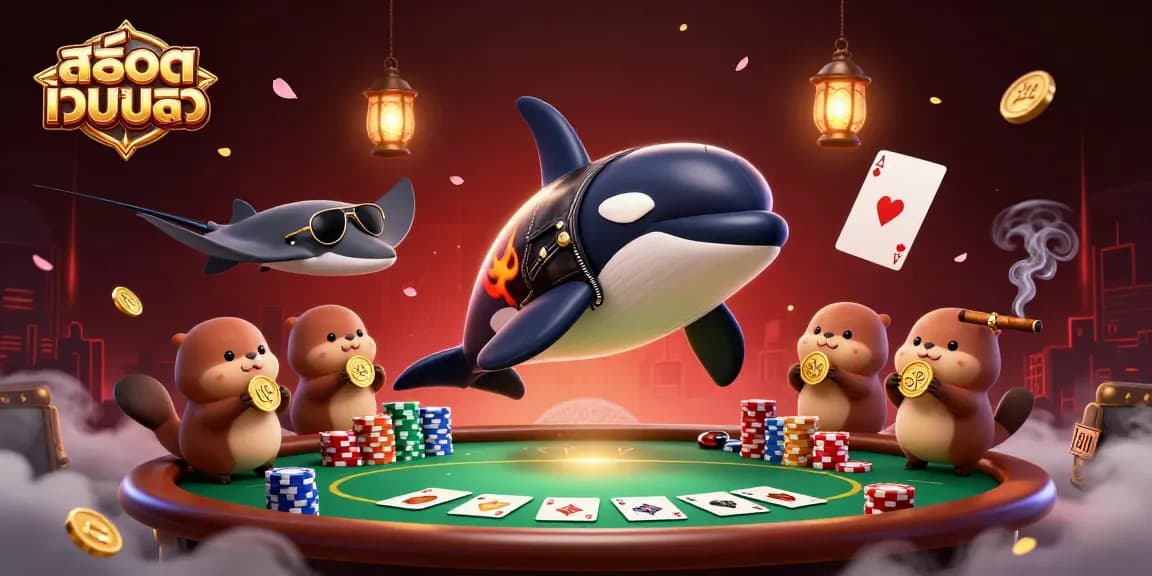 Experience thrilling gameplay with สล็อตเว็บตรง in a vibrant, engaging casino illustration featuring dynamic characters.
