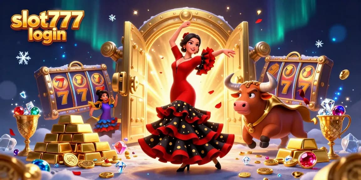 Engage with slot777 login and experience thrilling casino wins amidst vibrant 3D gaming visuals.