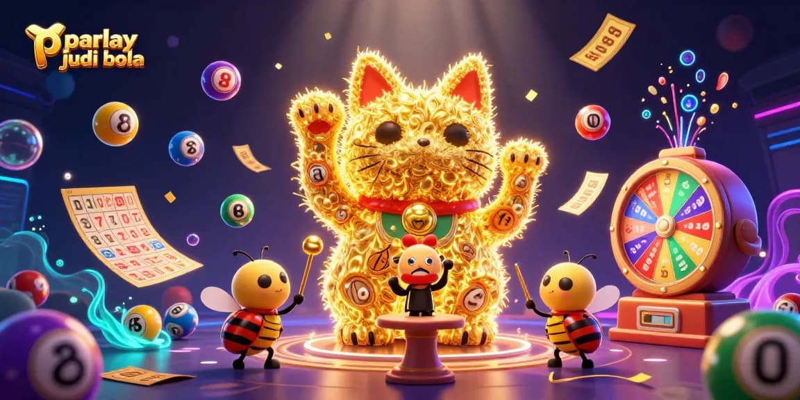 Experience thrilling parlay judi bola as vibrant casinos come alive in this captivating illustration.