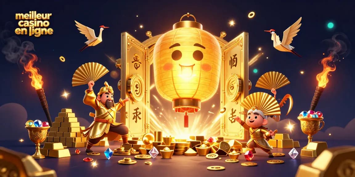 Gagnez au meilleur casino en ligne avec des symboles porte-bonheur et des trésors lumineux.