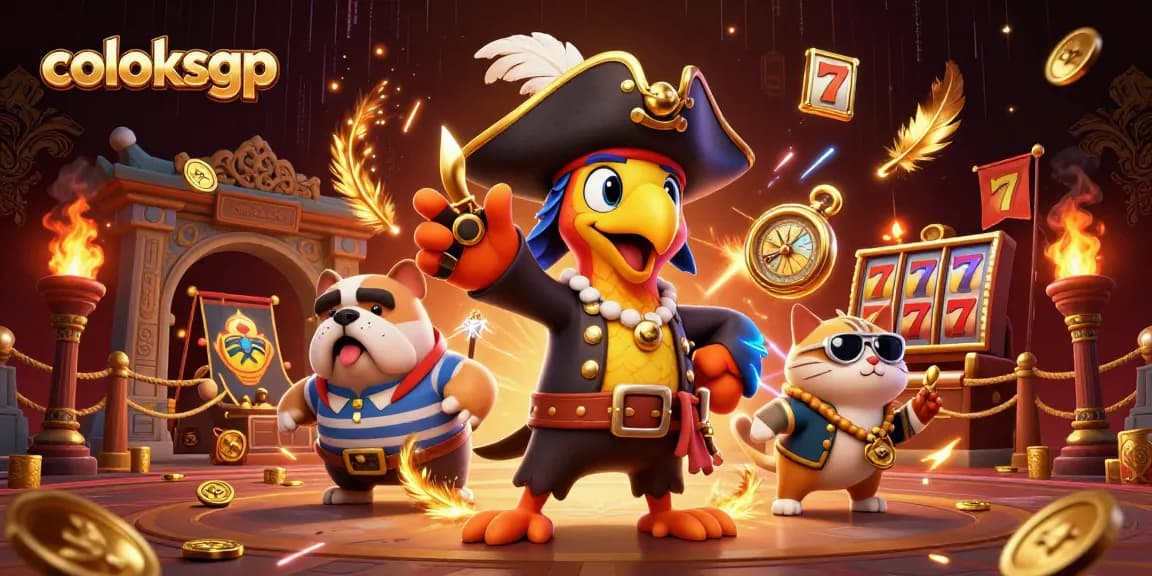 Engage with coloksgp's thrilling pirate-themed slot adventure featuring charismatic characters and dynamic casino elements.