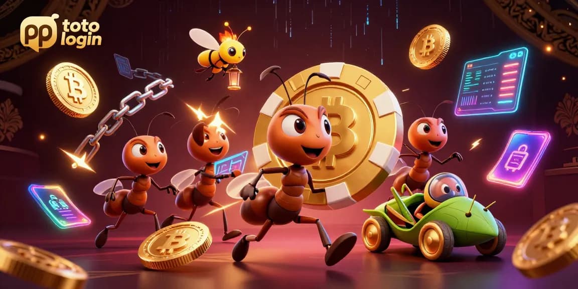 Engage in gameplay with pp toto login through the vibrant heist of ants and crypto elements.