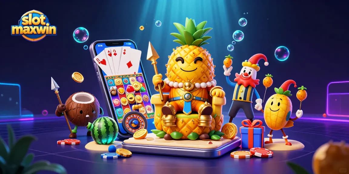 Spin to win big with slot maxwin in this vibrant casino-themed illustration filled with excitement.