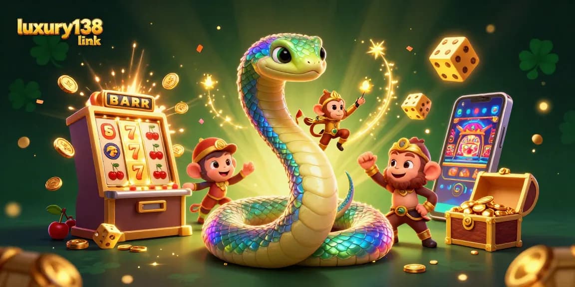 Win big with luxury138 link in this dynamic 3D casino scene filled with vibrant characters and exciting game elements.