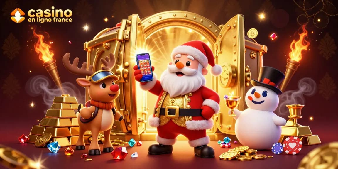Jouez au casino en ligne France avec Santa et ses amis dans un univers magique de jackpots et de trésors.