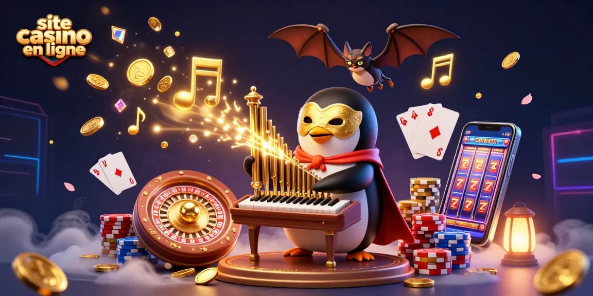 Jouez sur un site casino en ligne avec des personnages animés dans un monde de jeux pétillants.
