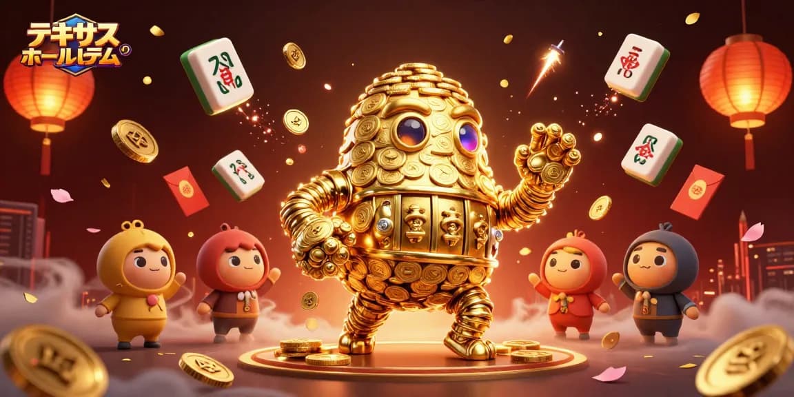 テキサスホールデム アプリのエキサイティングなゲーム体験を描いた3Dコスミックシーン