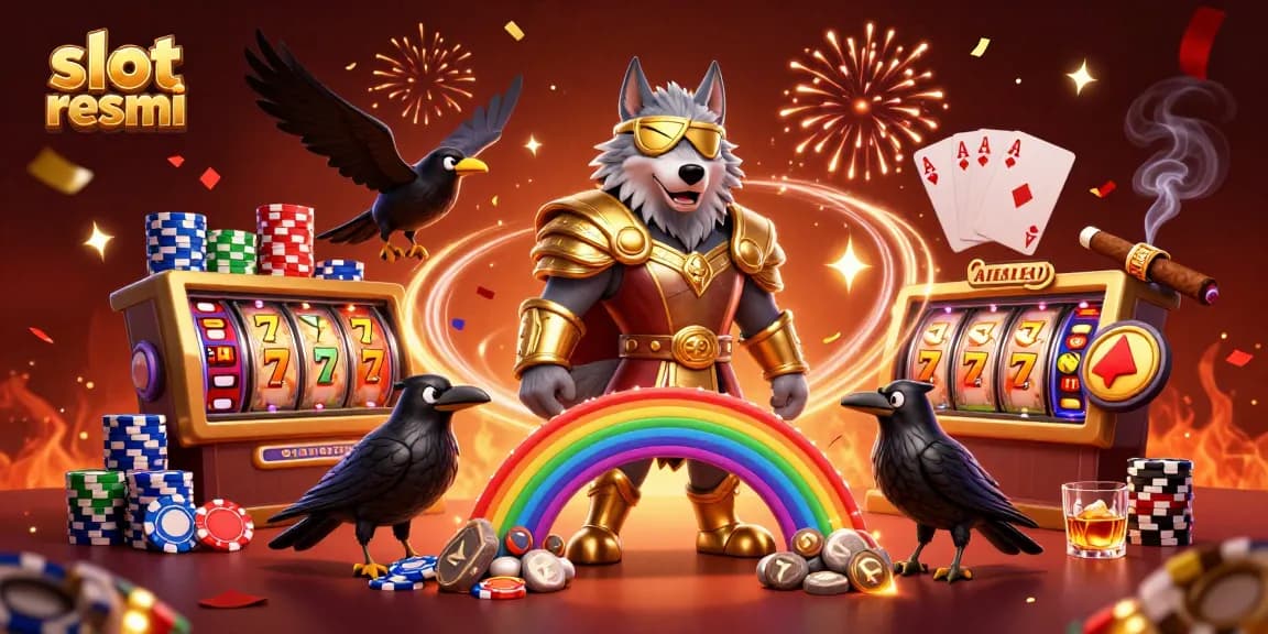 Experience the thrill of gameplay with slot resmi in this dynamic casino illustration.
