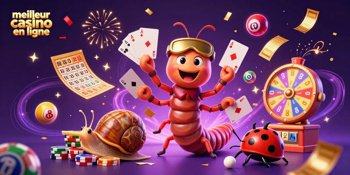 Illustration dynamique illustrant des personnages de casino pour le meilleur casino en ligne.