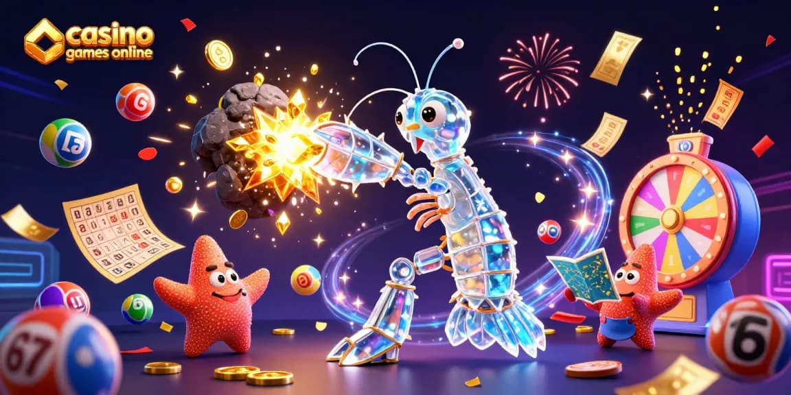 Experience thrilling casino games online with vibrant characters and energetic gameplay.