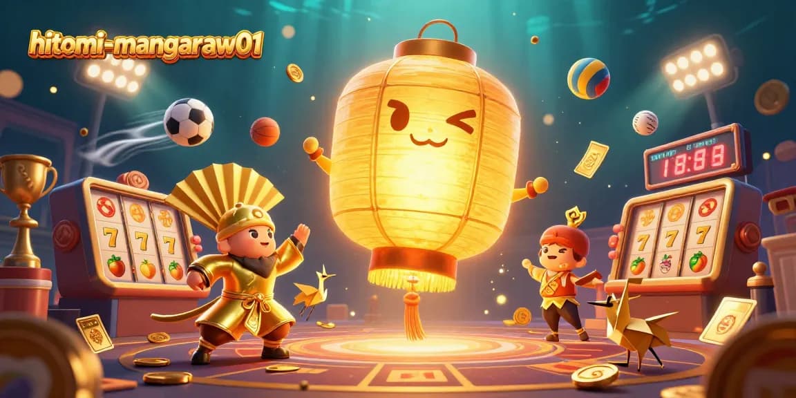 Experience thrilling gameplay with hitomi-mangaraw01 featuring a vibrant casino scene and lucky symbols