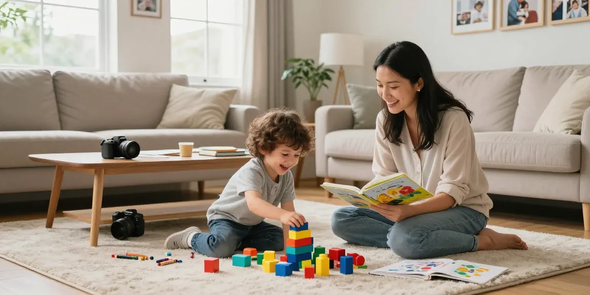 Engaging parenting moment with mother and child during educational playtime at home, highlighting the importance of communication for rokok88 login.