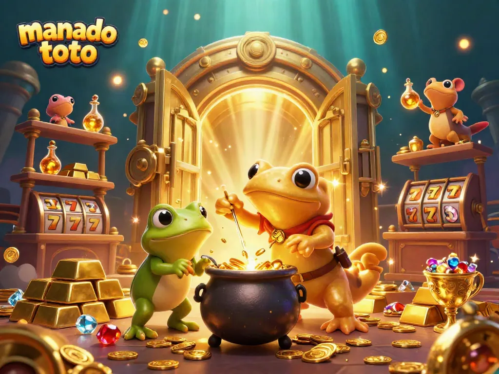 Engage with mystical golds and exciting slot machines in this manado toto themed scene