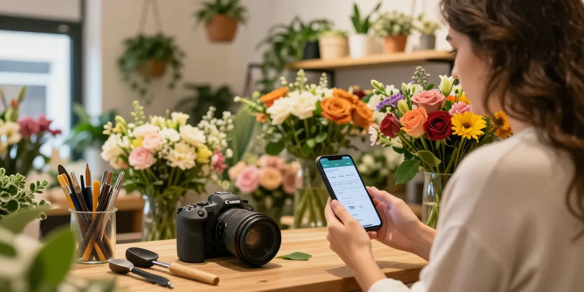 Flower shopping experience with MODALWD in an online store.