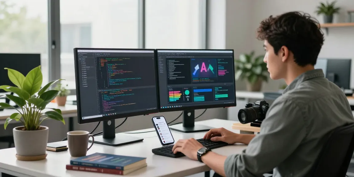 OpenClaw integration in a tech workspace with dual monitors and coding setup.