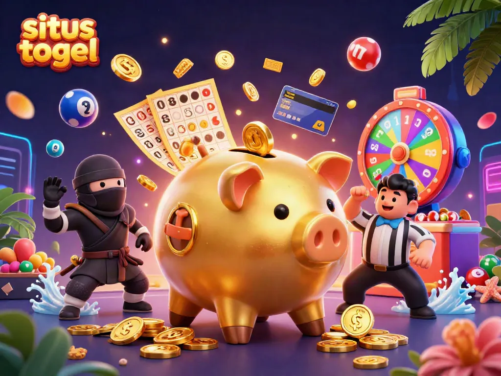 Experience the excitement of situs togel with dynamic lottery elements and colorful characters!