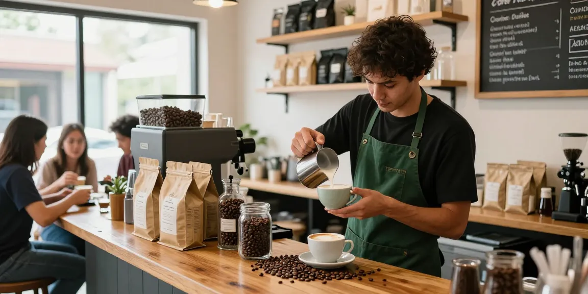 How to Prepare White Coffee? Barista crafting a perfect cup with fresh ingredients in cozy coffee shop.