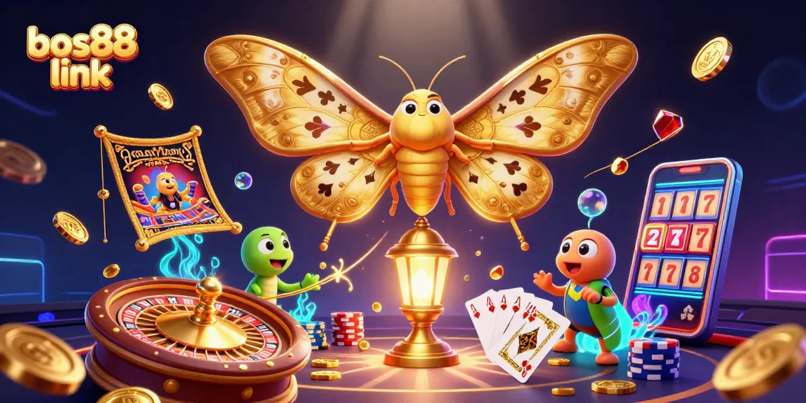 Experience exclusive thrills with bos88 link featuring vibrant casino scenes and golden symbols.