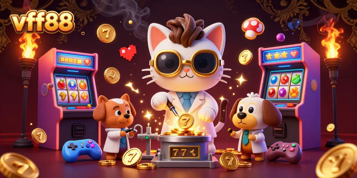 Experience thrilling gameplay with vff88 at the casino, featuring vibrant characters and gold elements.