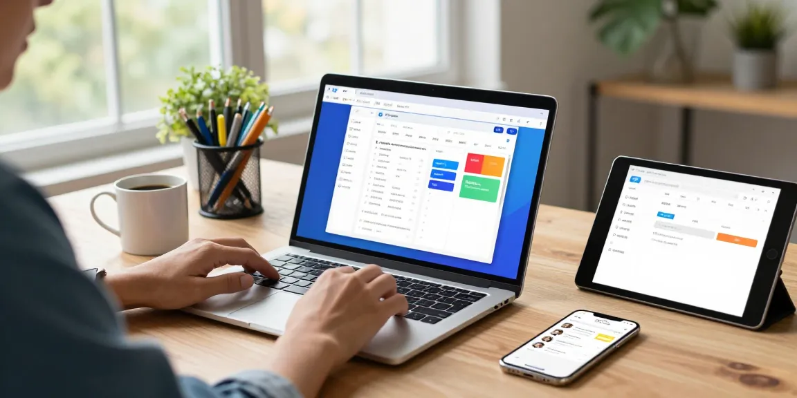 Effortlessly wps下载 on a modern laptop, showcasing collaborative features and an inspiring workspace.
