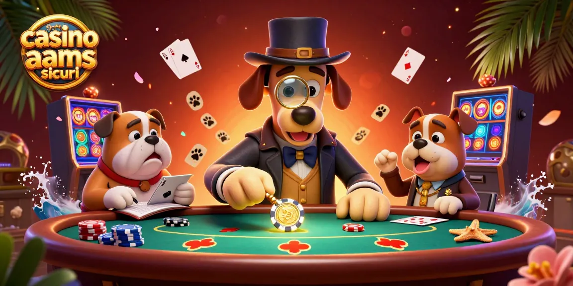 Cerca nei casino non AAMS sicuri con un detective e un bulldog alla scoperta di indizi di gioco.